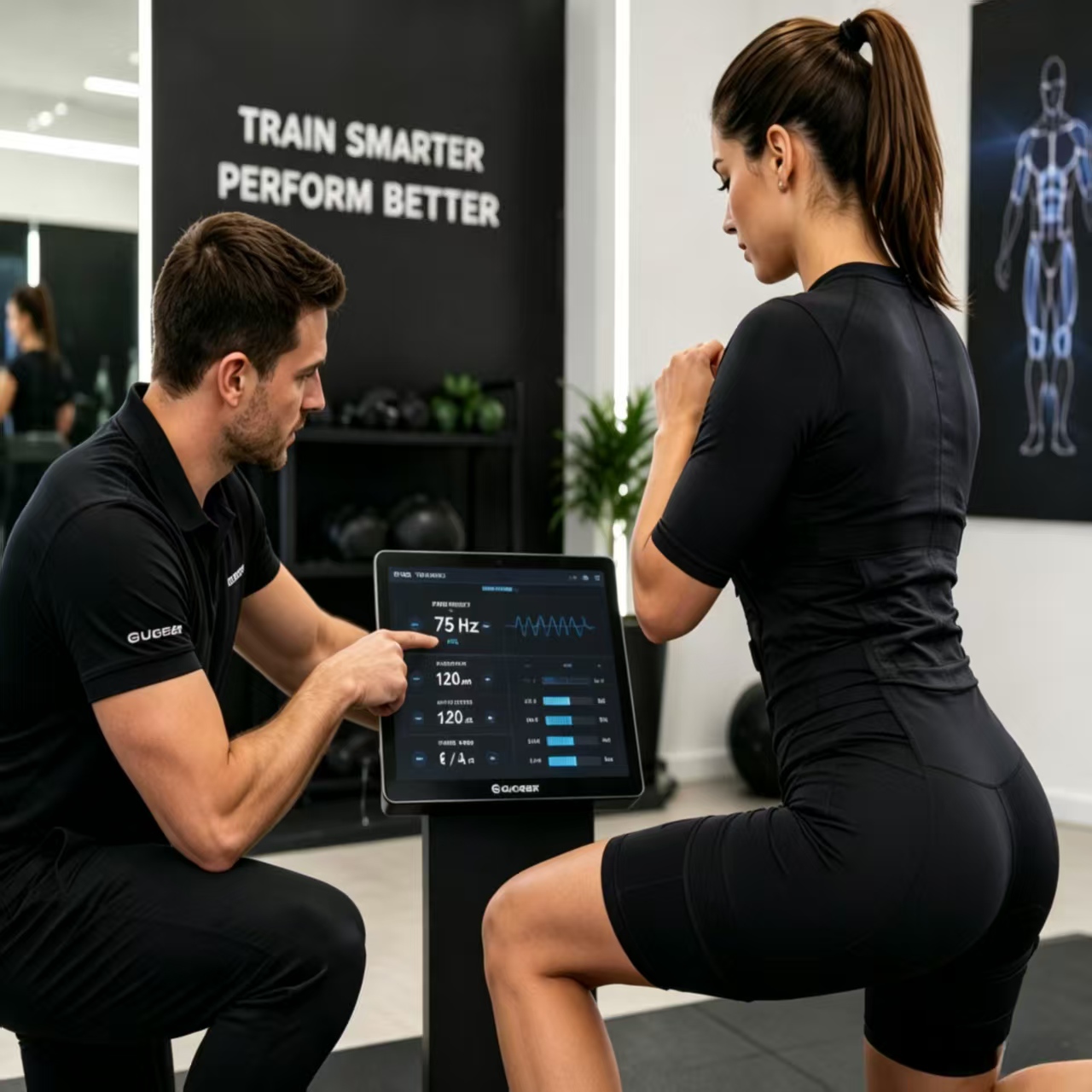 coach adjusting ems parameters for a client