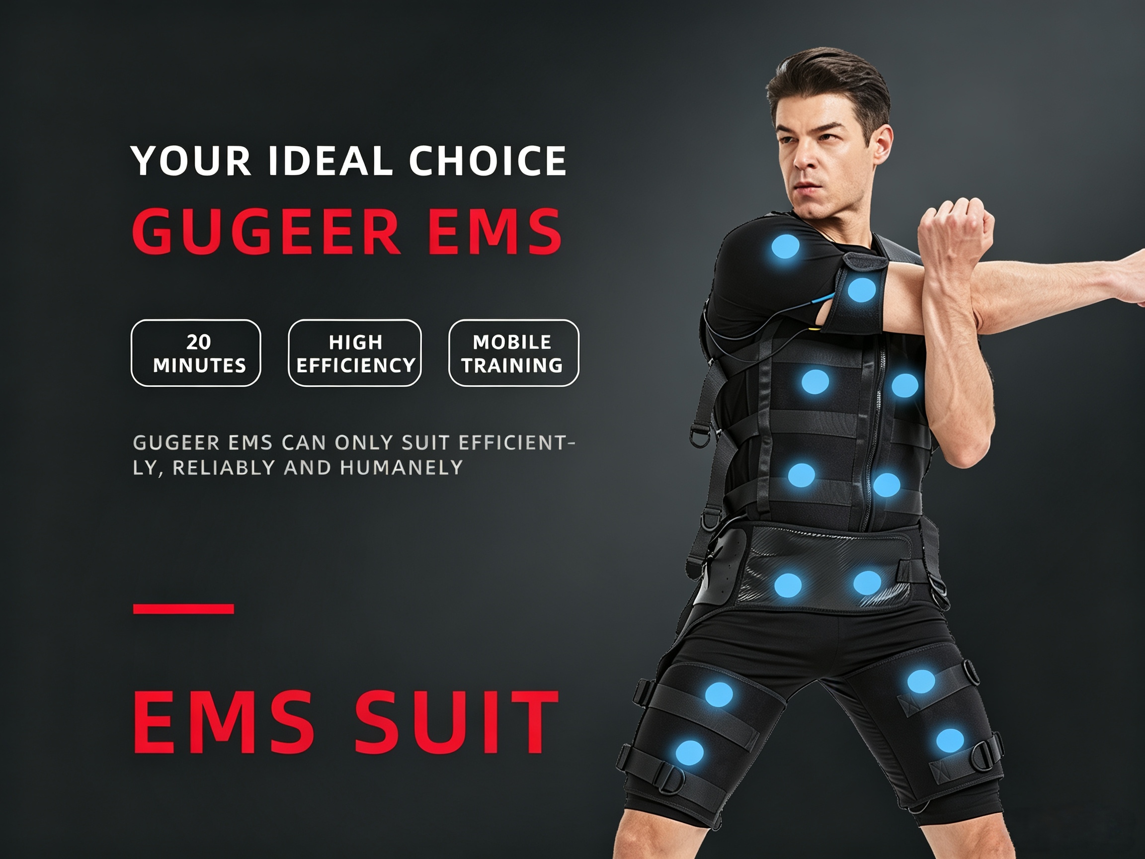 ems split training vest suit